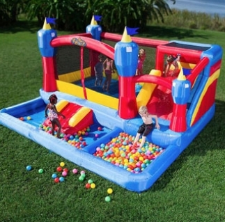 Castillo y Piscina de pelotas - infantiles cumpleaños. Juego inflables, hot